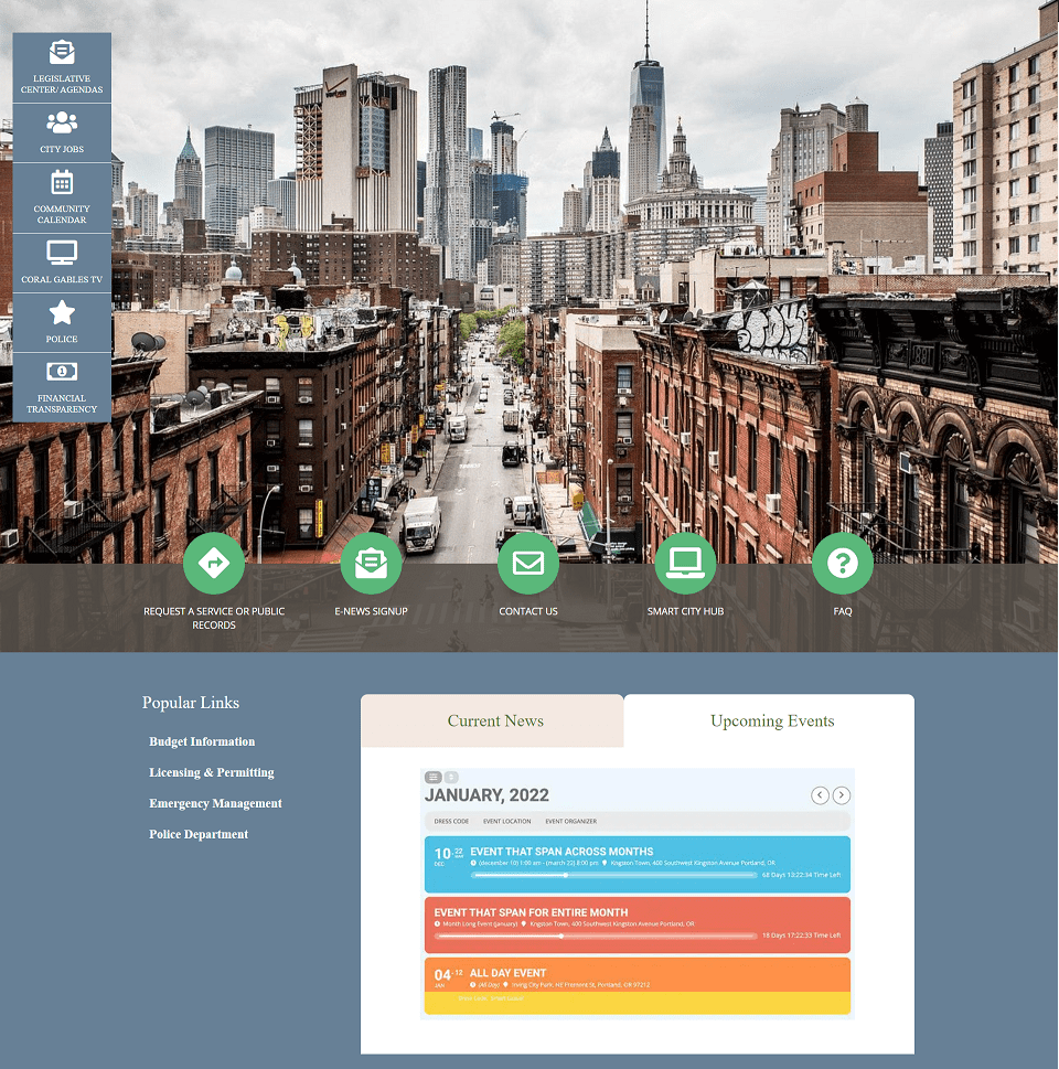 City Website Design