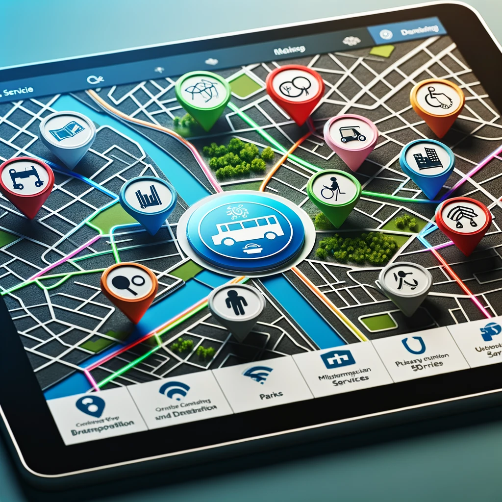 Interactive City Map on Tablet