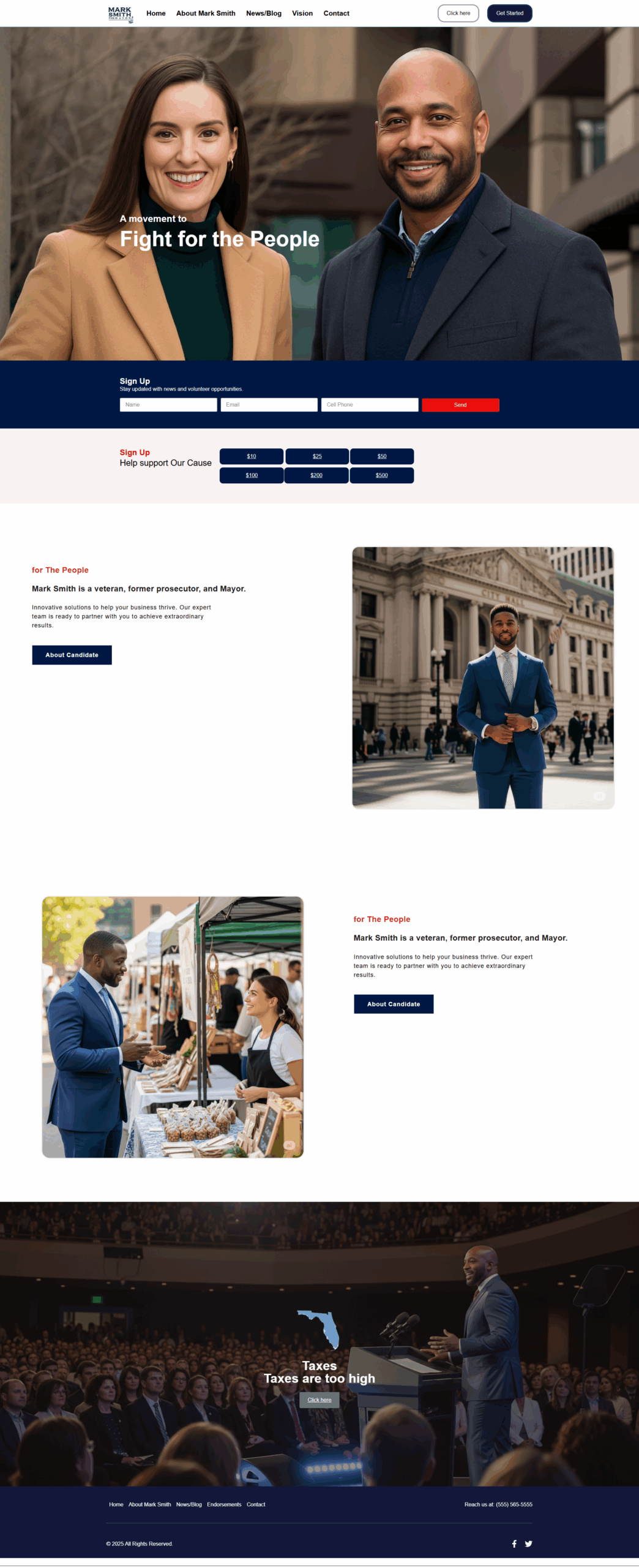 Campaign Website Template Preview