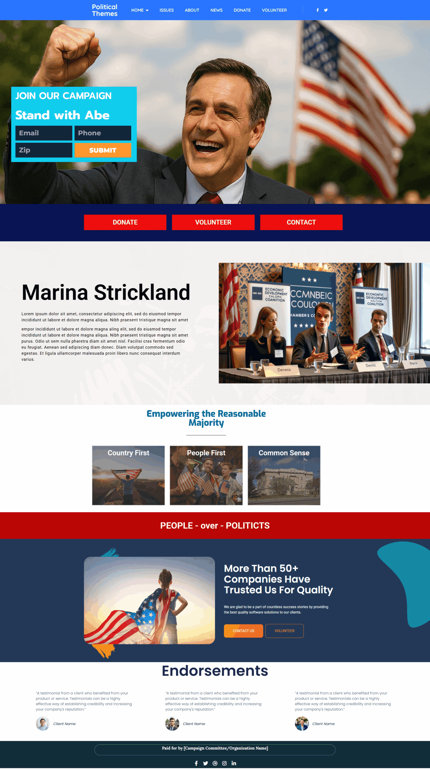Campaign Website Template Preview